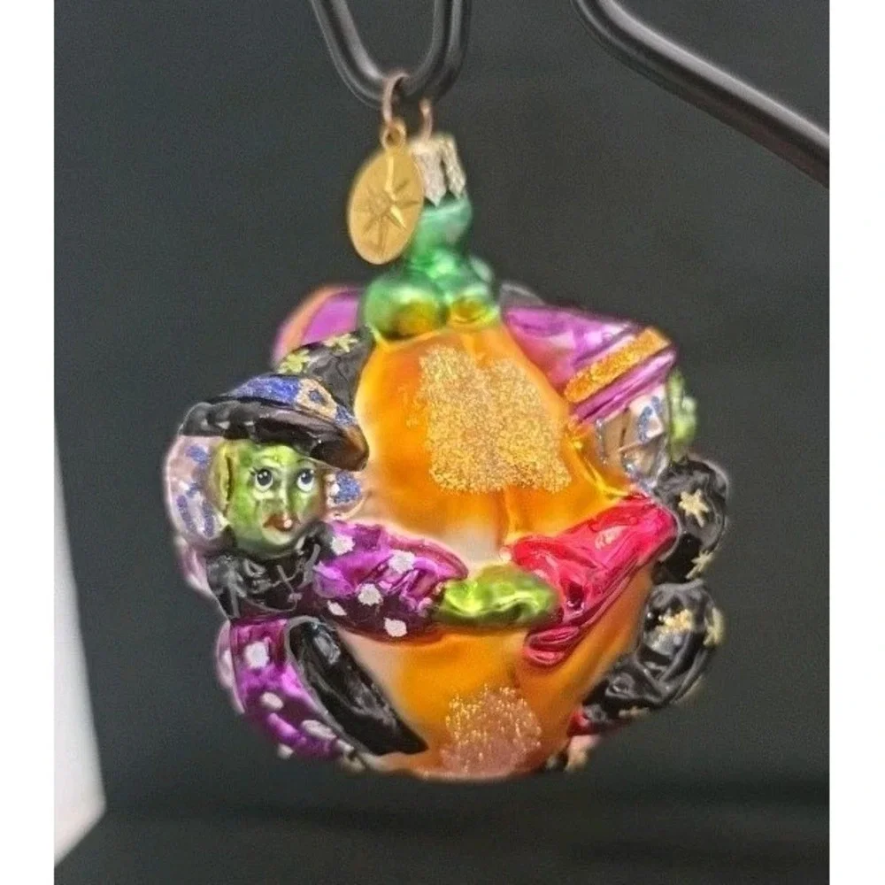 Christopher Radko Crone Capades 01-0162-0 Witches Pumpkin Halloween Ornament 4